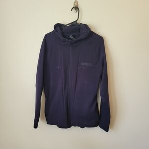 ALPHALETE Navy, Identity Men's Front Zip Hoodie, Size Large